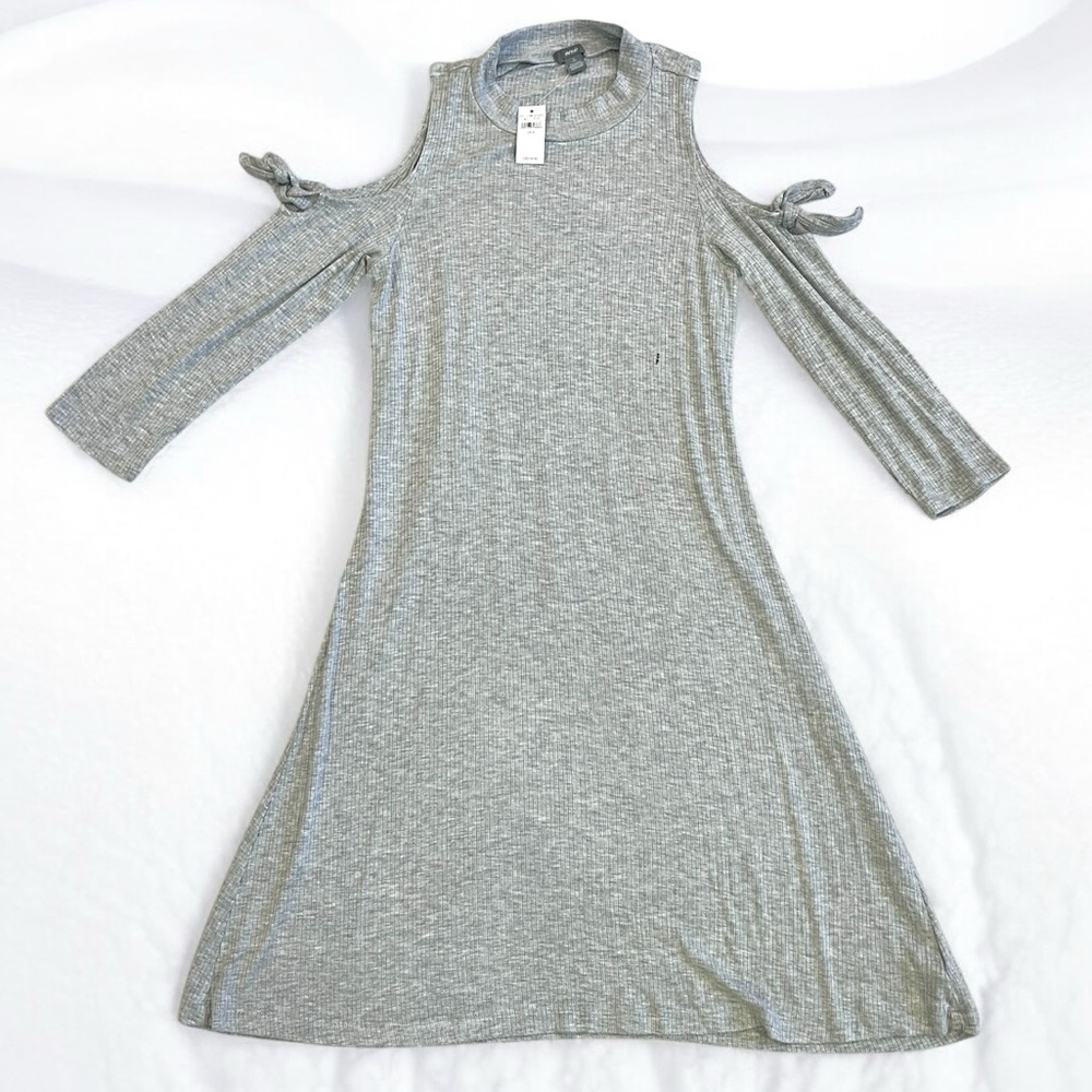 NWT Aerie American Eagle Womens Mock Neck Lounge Dress Knit Size Small Gray